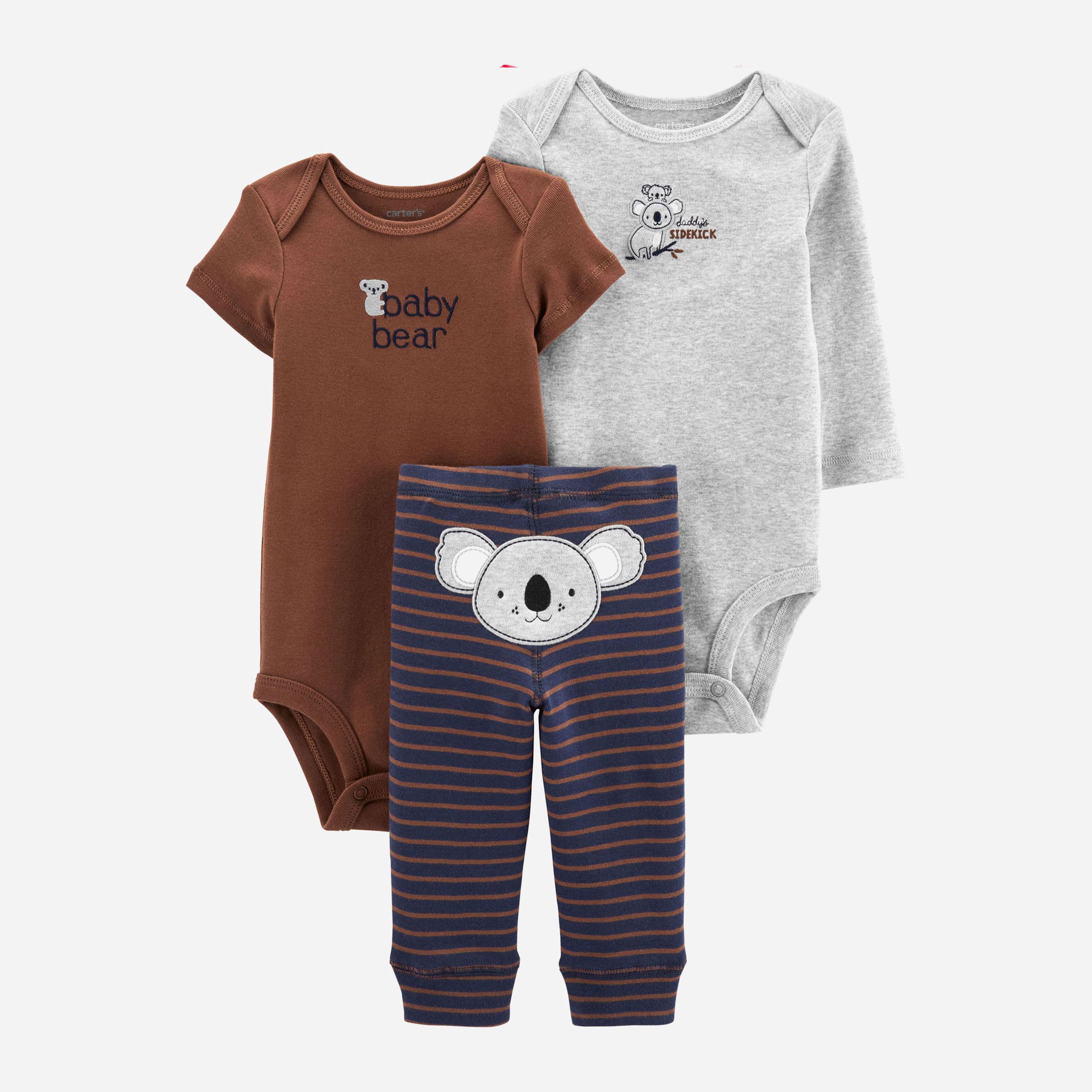 Комплект (боди 2 шт + штанишки) Carters 17644410 55-61 см Коричневый/Серый/Синий (192135963647)
Комплект (боди 2 шт + штанишки) Carters 17644410 55-61 см Коричневый/Серый/Синий (192135963647)