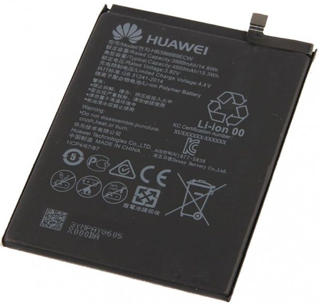 Аккумулятор Huawei HB396689ECW Y7, Enjoy 7 Plus, Nova Lite+, Y7 Prime, Mate 9, Mate 9 Pro 3900мАч
Аккумулятор Huawei HB396689ECW Y7, Enjoy 7 Plus, Nova Lite+, Y7 Prime, Mate 9, Mate 9 Pro 3900мАч