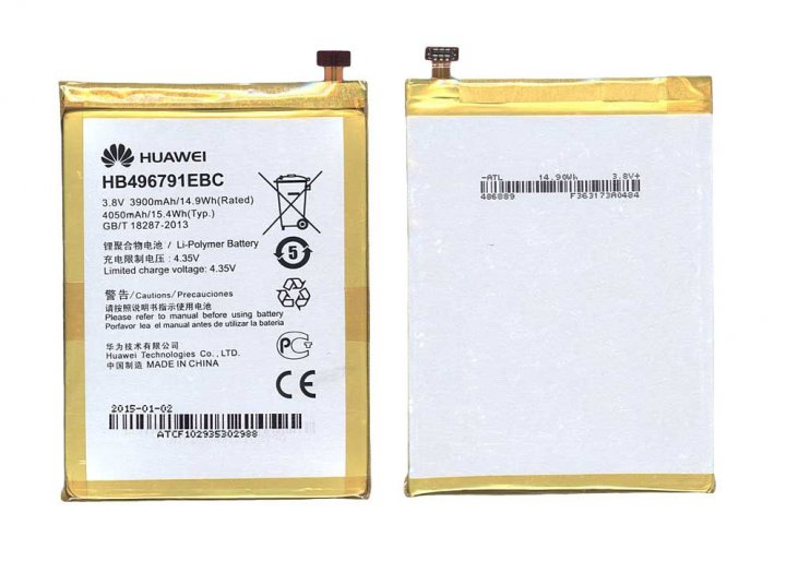 Оригинальная аккумуляторная батарея для смартфона Huawei HB496791EBC Ascend Mate 3.8V White 4050mAhr 15.4Wh
Оригинальная аккумуляторная батарея для смартфона Huawei HB496791EBC Ascend Mate 3.8V White 4050mAhr 15.4Wh