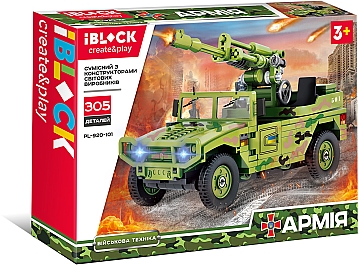 Игрушка-конструктор "Армия. Военная техника", Hummer с пушкой, 305 деталей - Iblock (20-980453)
Игрушка-конструктор "Армия. Военная техника", Hummer с пушкой, 305 деталей - Iblock (20-980453)
