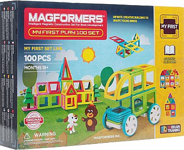 Магнитный конструктор "Мой первый набор", 100 элементов - Magformers (20-436237)
Магнитный конструктор "Мой первый набор", 100 элементов - Magformers (20-436237)