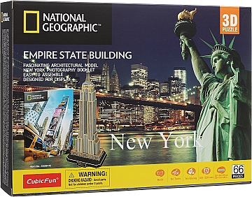 3D пазл "National Geographic. Эмпайр Стейт Билдинг", 66 элементов - CubicFun (20-738870)
3D пазл "National Geographic. Эмпайр Стейт Билдинг", 66 элементов - CubicFun (20-738870)