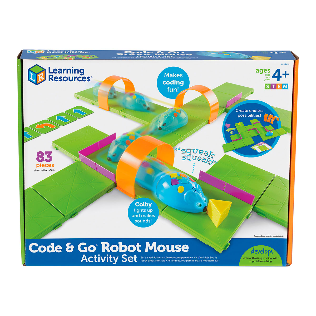 Игровой STEM-набор LEARNING RESOURCES – МЫШКА В ЛАБИРИНТЕ (программируемая игрушка,аксесс.,карточки) LER2831
Игровой STEM-набор LEARNING RESOURCES – МЫШКА В ЛАБИРИНТЕ (программируемая игрушка,аксесс.,карточки) LER2831