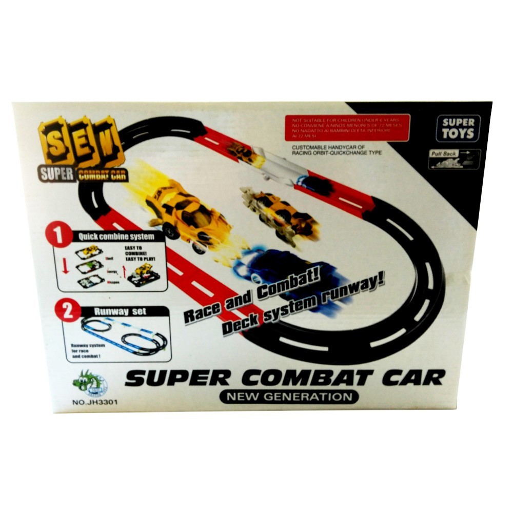 Трек для машинок Dragon Toyz Sew Super Combat Car Runway Set и 2 сборные машинки (JH3301)
Трек для машинок Dragon Toyz Sew Super Combat Car Runway Set и 2 сборные машинки (JH3301)