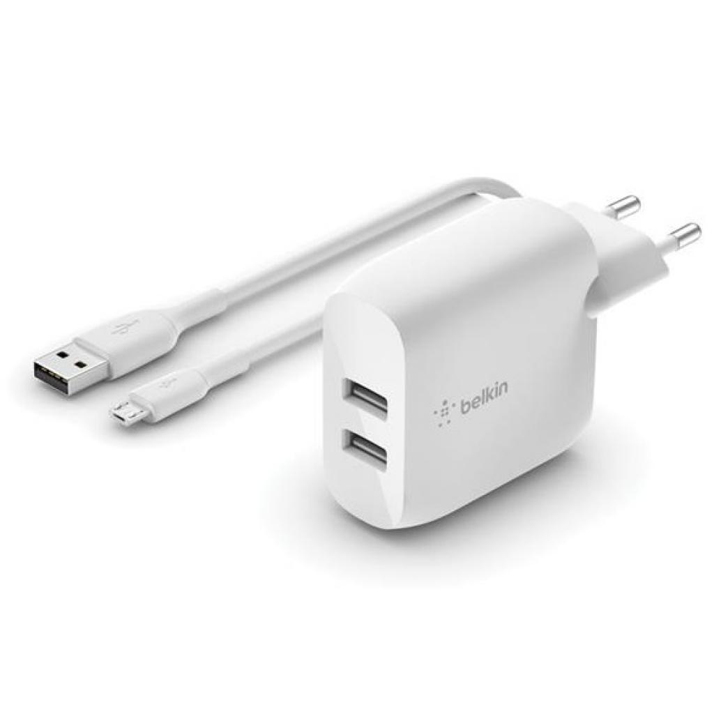 Зарядное устройство Belkin Home Charger (24W) DUAL USB 2.4A, MicroUSB 1m, white
Зарядное устройство Belkin Home Charger (24W) DUAL USB 2.4A, MicroUSB 1m, white