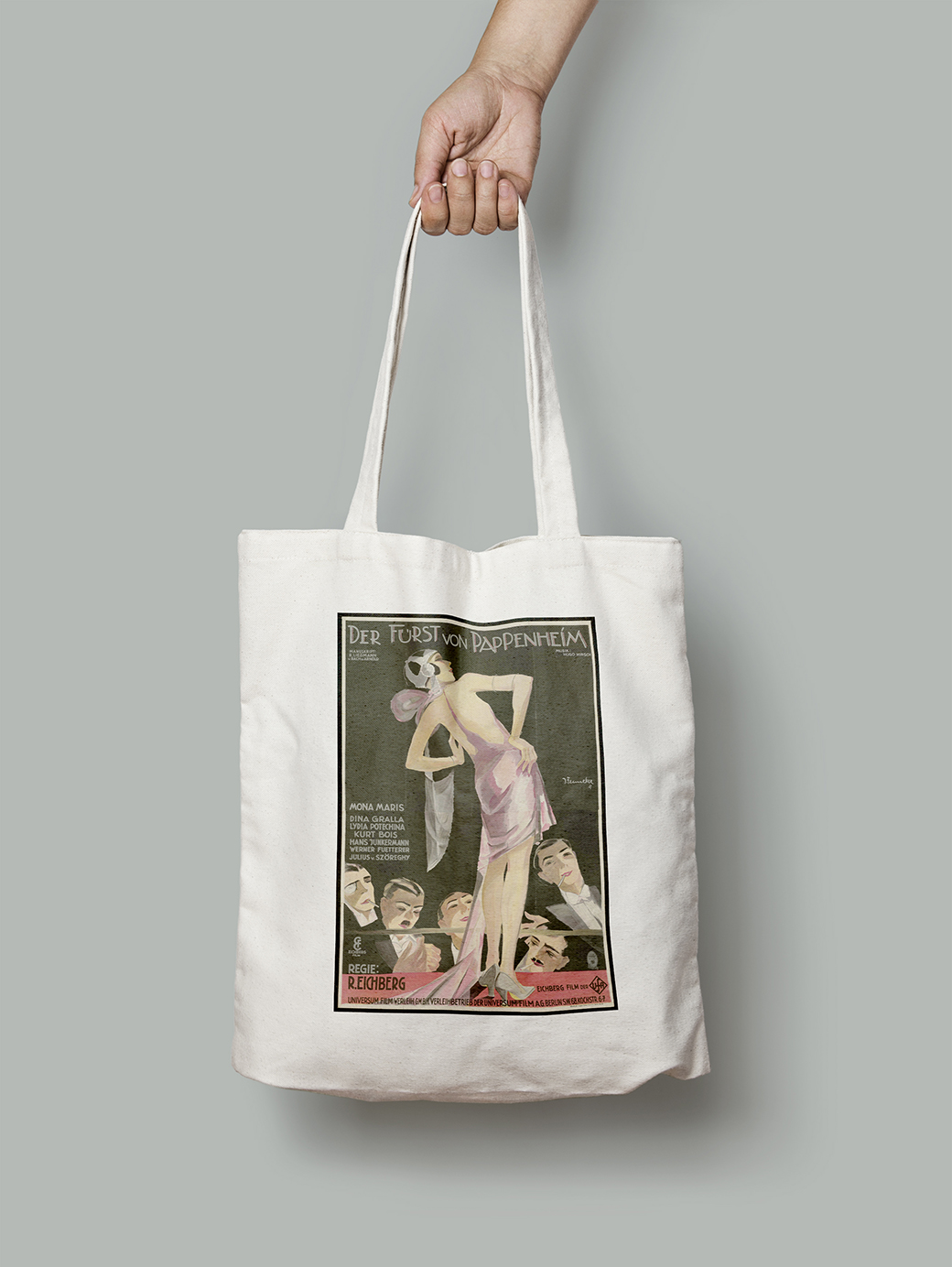 Эко-сумка Artel «Der Fürst von Pappenheim», 1927. Режиссёр Рихард Айхберг, художник Йозеф Феннекер
Эко-сумка Artel «Der Fürst von Pappenheim», 1927. Режиссёр Рихард Айхберг, художник Йозеф Феннекер