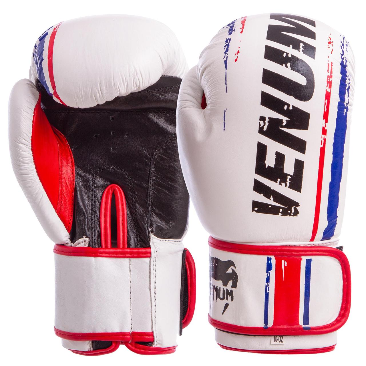 Перчатки для бокса и единоборств Venum Heroe кожаные 6749 White-Black-Red 12 унций
Перчатки для бокса и единоборств Venum Heroe кожаные 6749 White-Black-Red 12 унций