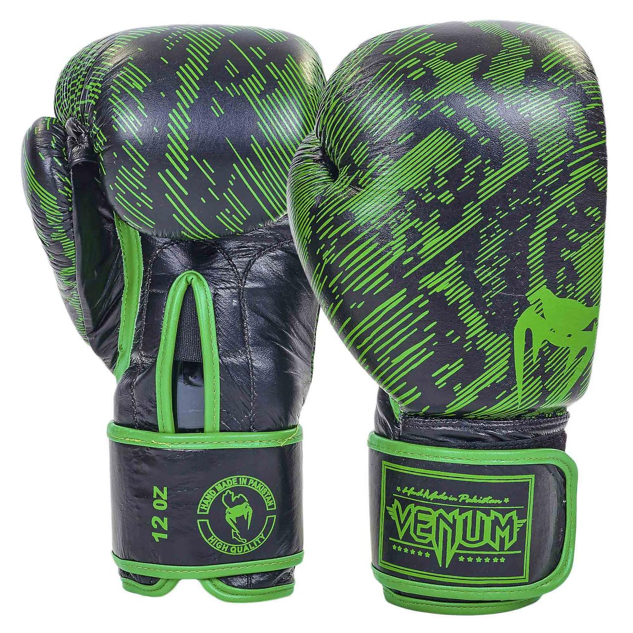 Перчатки для бокса и единоборств Venum FUSION Heroe кожаные 5796 Black-Green 12 унций
Перчатки для бокса и единоборств Venum FUSION Heroe кожаные 5796 Black-Green 12 унций