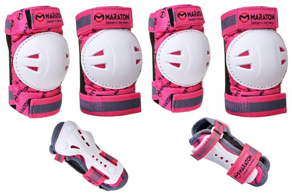 Комплект защиты 3 в 1 для роликов скейта Maraton Sport Fire Fox размер XS (2-4лет) розовый-белый
Комплект защиты 3 в 1 для роликов скейта Maraton Sport Fire Fox размер XS (2-4лет) розовый-белый
