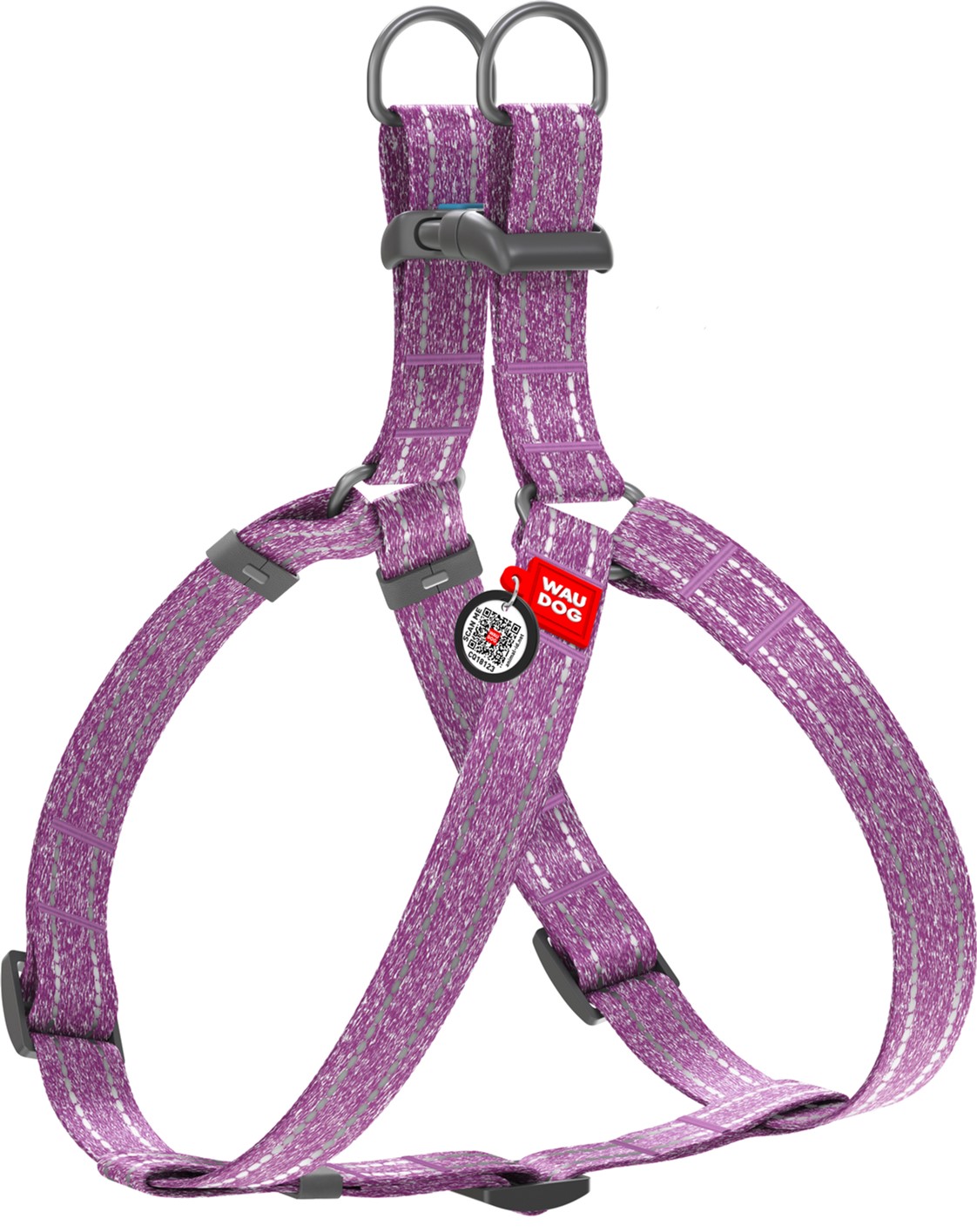 Шлея для собак Collar WAUDOG Re-cotton с QR паспортом, из восстановленного хлопка, светоотражающая, пластиковый фастекс, L, Ш 25 мм, Дл 60-90 см, фиолетовый
Шлея для собак Collar WAUDOG Re-cotton с QR паспортом, из восстановленного хлопка, светоотражающая, пластиковый фастекс, L, Ш 25 мм, Дл 60-90 см, фиолетовый