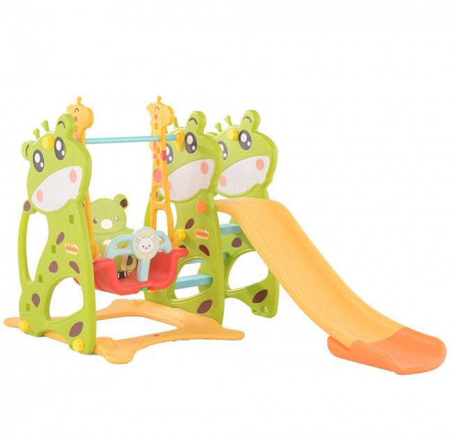 Игровой центр с горкой и качелей для детей от 1 года до 6 лет 07-603(2-1) "Toti" высота 128 см Салатовый
Игровой центр с горкой и качелей для детей от 1 года до 6 лет 07-603(2-1) "Toti" высота 128 см Салатовый