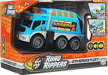 Городская техника со светом и звуком Road Rippers, 13см, мусоровоз, голубой - Toy State (20-767314)
Городская техника со светом и звуком Road Rippers, 13см, мусоровоз, голубой - Toy State (20-767314)