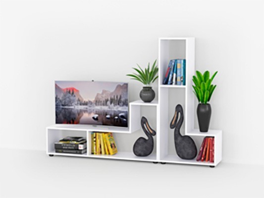 Стеллажи под телевизор для дома и офиса, набор из 2 шт. DrevoGoods деревянный, напольный с полками для книг и вещей 590 х 1200 х 296 мм Белый 
Стеллажи под телевизор для дома и офиса, набор из 2 шт. DrevoGoods деревянный, напольный с полками для книг и вещей 590 х 1200 х 296 мм Белый