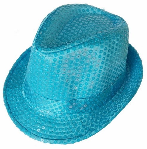 Шляпа Диско (голубая с блестками)
Шляпа Диско (голубая с блестками)