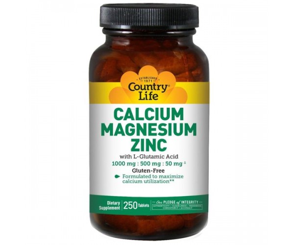 Кальцій магній цинк Calcium Magnesium Zinc+ L-Glutamic Acid Country Life 250 таблеток (COL002)
Кальцій магній цинк Calcium Magnesium Zinc+ L-Glutamic Acid Country Life 250 таблеток (COL002)
