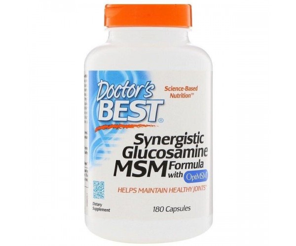 Глюкозамін Synergistic Glucosamine MSM Formula Doctor's Best 180 капсул (DB069)
Глюкозамін Synergistic Glucosamine MSM Formula Doctor's Best 180 капсул (DB069)