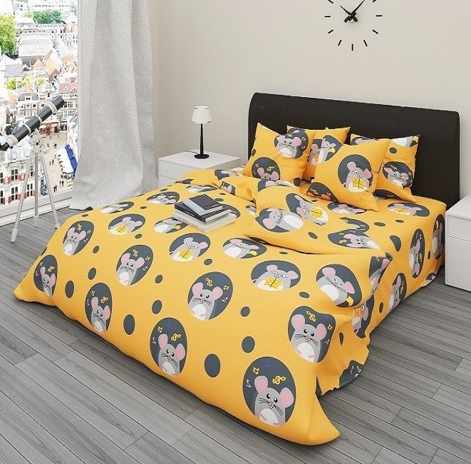Комплект постельного белья Сырные мышки CottonTwill 150х220 см 1.5-спальный Ранфорс (ДР0100-2)
Комплект постельного белья Сырные мышки CottonTwill 150х220 см 1.5-спальный Ранфорс (ДР0100-2)