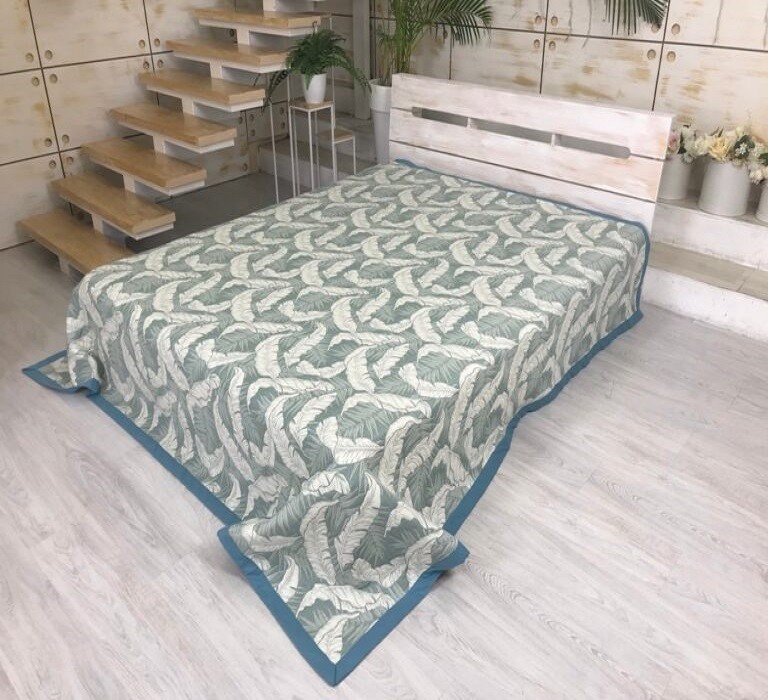 Покрывало жаккардовое двухстороннее Пальмовый принт зеленый CottonTwill 220х235 см (П002-1)
Покрывало жаккардовое двухстороннее Пальмовый принт зеленый CottonTwill 220х235 см (П002-1)