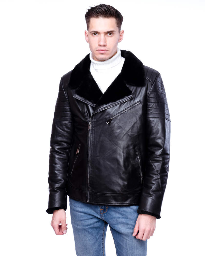 Мужская дубленка из овчины Alberta 6813 Y90 VEGETAL 068 2XL Чёрный 
Мужская дубленка из овчины Alberta 6813 Y90 VEGETAL 068 2XL Чёрный