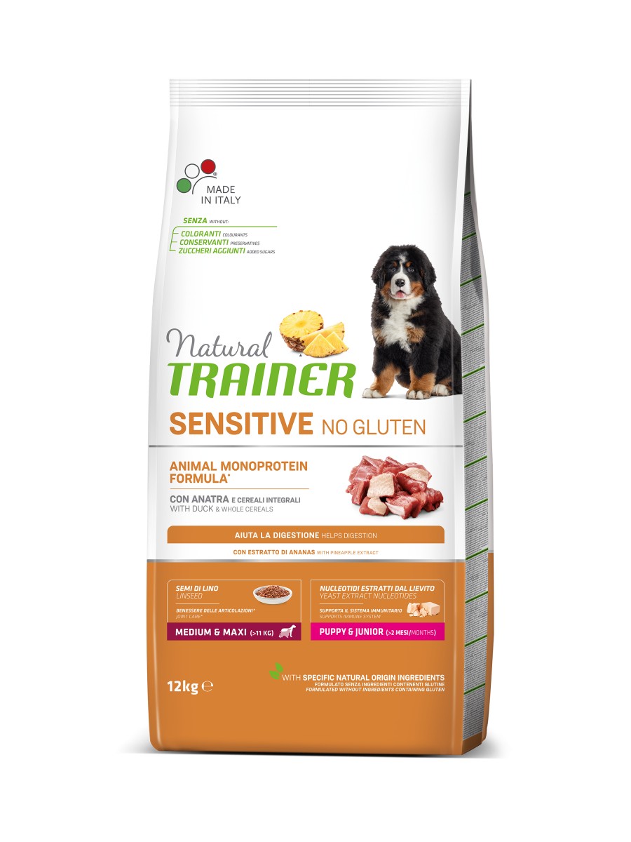 Сухой корм для собак Natural Trainer Dog Sensitive Puppy Medium&Maxi With Duck 12 кг монопротеиновый для щенков крупных и средних пород с уткой
Сухой корм для собак Natural Trainer Dog Sensitive Puppy Medium&Maxi With Duck 12 кг монопротеиновый для щенков крупных и средних пород с уткой