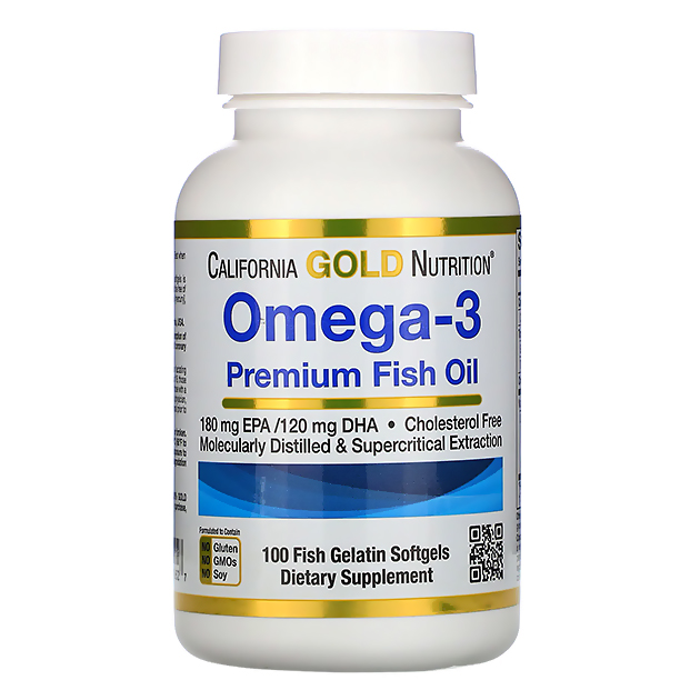 Рыбий жир жирные кислоты California Gold Nutrition Omega 3 Premium 100 гелевых капсул
Рыбий жир жирные кислоты California Gold Nutrition Omega 3 Premium 100 гелевых капсул