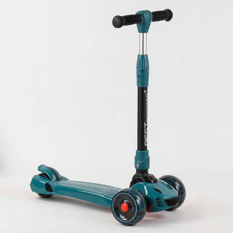 Самокат трехколесный Best Scooter CR-84305 maxi бирюзовый, складной алюминиевый руль, 3 колеса PU со подсветкаом, d=12 см
Самокат трехколесный Best Scooter CR-84305 maxi бирюзовый, складной алюминиевый руль, 3 колеса PU со подсветкаом, d=12 см