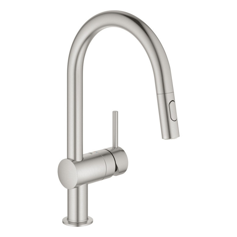 Смеситель для кухни латунный однорычажный с выдвижным изливом Grohe Minta 32321DC2
Смеситель для кухни латунный однорычажный с выдвижным изливом Grohe Minta 32321DC2