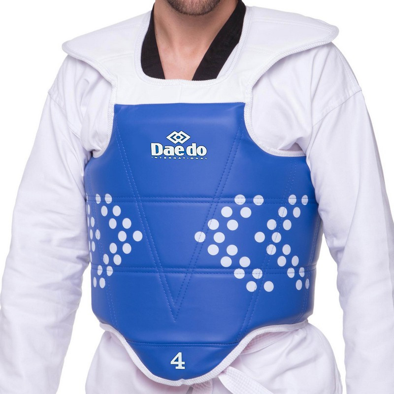Защита корпуса и ключицы двусторонняя жилет для единоборств Daedo Heroe 6003 размер M рост 140см
Защита корпуса и ключицы двусторонняя жилет для единоборств Daedo Heroe 6003 размер M рост 140см