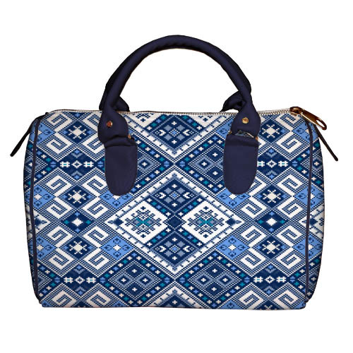 Сумка бочонок Barrel Presentville Український орнамент на синьому фоні 28x18x17 см
Сумка бочонок Barrel Presentville Український орнамент на синьому фоні 28x18x17 см