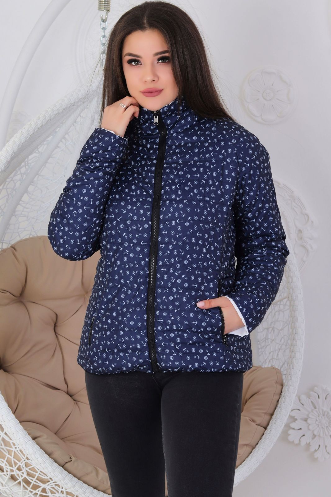 Куртка MaLika короткая двухсторонняя синяя с якорями/ белая 2XL, Куртка MaLika короткая двухсторонняя синяя с якорями/ белая 52 2XL
Куртка MaLika короткая двухсторонняя синяя с якорями/ белая 2XL, Куртка MaLika короткая двухсторонняя синяя с якорями/ белая 52 2XL