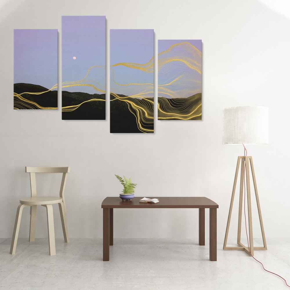 Модульная картина из четырех частей Black Mountains 129x90 см
Модульная картина из четырех частей Black Mountains 129x90 см