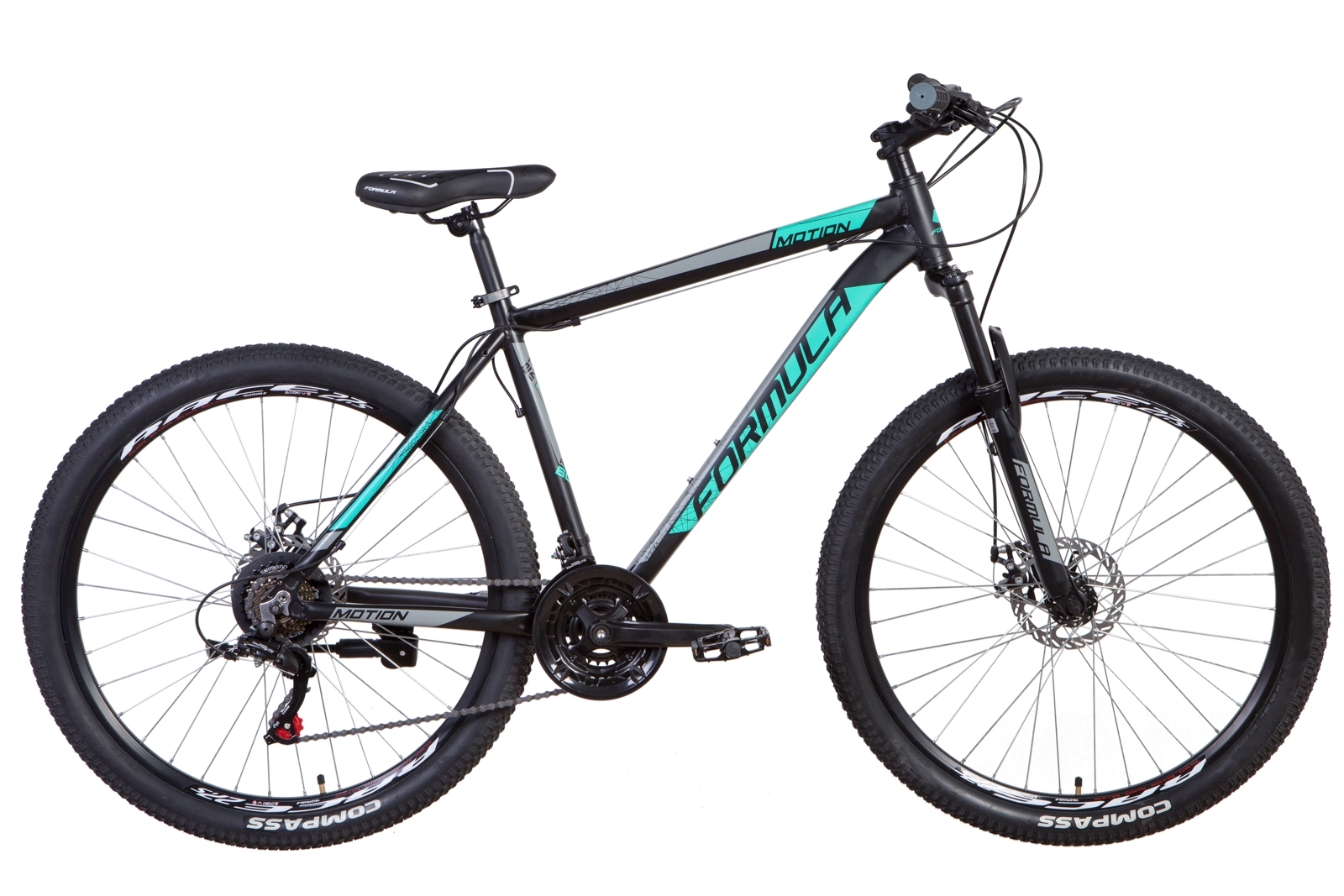 Велосипед AL 27.5 "FORMULA MOTION AM 1.0 DD рама 19" черный / бирюзовый (OPS-FR-27.5-076)
Велосипед AL 27.5 "FORMULA MOTION AM 1.0 DD рама 19" черный / бирюзовый (OPS-FR-27.5-076)