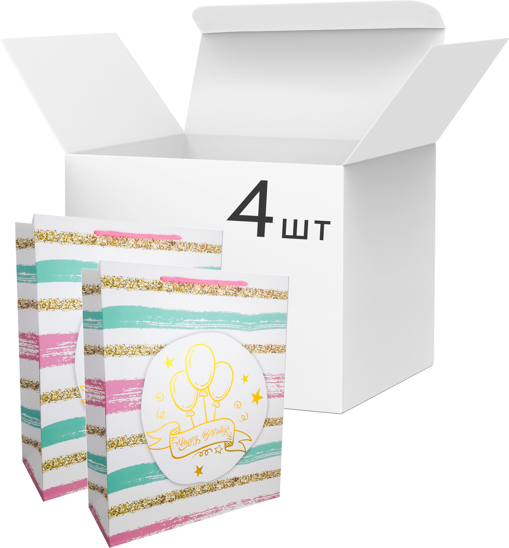 Набор пакетов подарочных Angel Gifts 310х400х120 мм Бирюза 4 шт (Я46076_AG91406_4)
Набор пакетов подарочных Angel Gifts 310х400х120 мм Бирюза 4 шт (Я46076_AG91406_4)