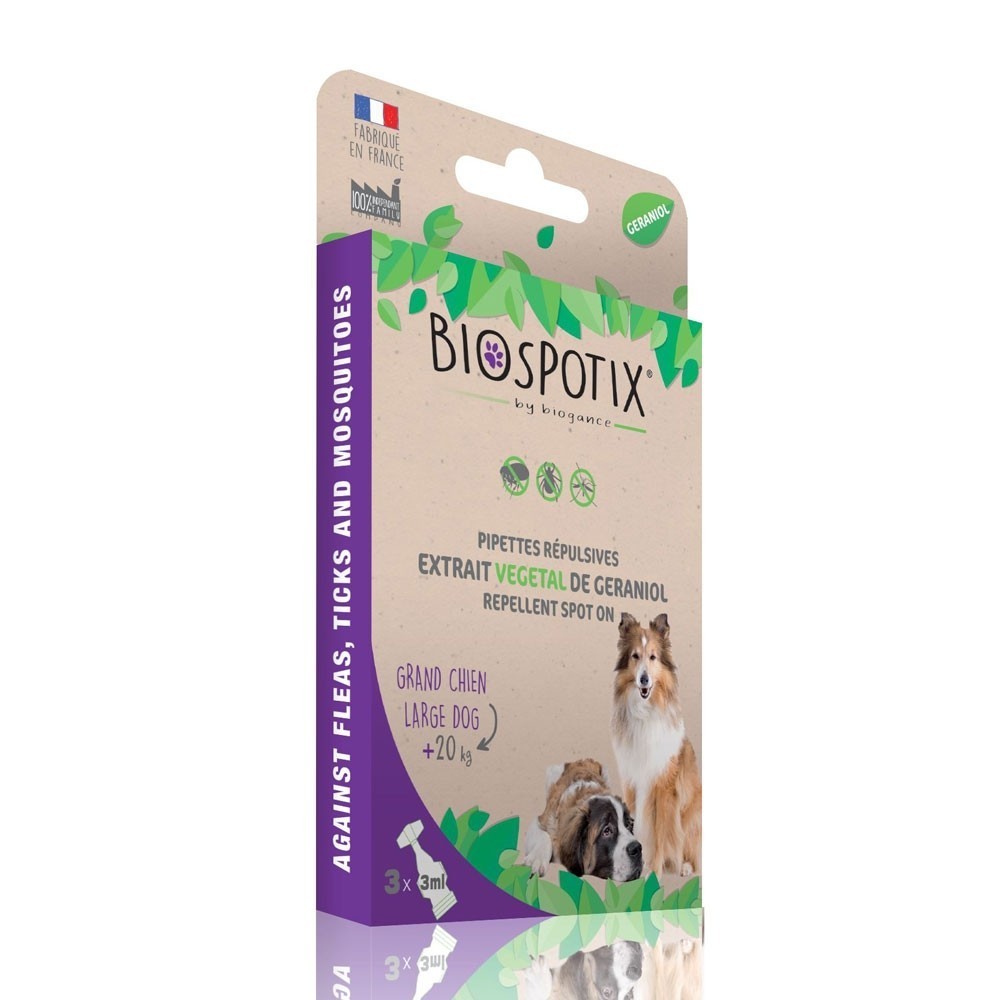 BIOSPOTIX dog spot on (L-XL) Протипаразитний біо спот-он для собак понад 20 кг (3мл х 3)
BIOSPOTIX dog spot on (L-XL) Протипаразитний біо спот-он для собак понад 20 кг (3мл х 3)