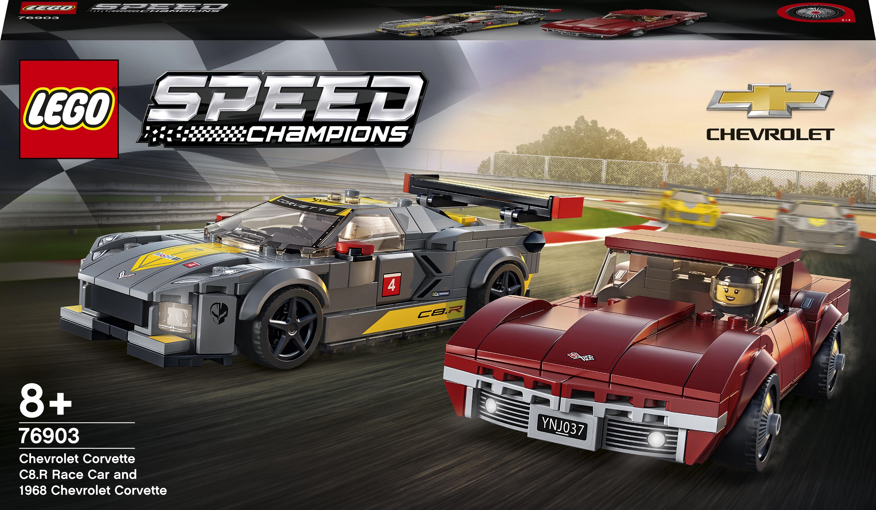 Конструктор LEGO Speed Champions Chevrolet Corvette C8.R Race Car and 1968 Chevrolet Corvette 512 деталей (76903)
Конструктор LEGO Speed Champions Chevrolet Corvette C8.R Race Car and 1968 Chevrolet Corvette 512 деталей (76903)