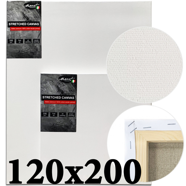 Холст на подрамнике Monet итальянский хлопок 320 г/м2 среднее зерно 120*200 см (MN120200)
Холст на подрамнике Monet итальянский хлопок 320 г/м2 среднее зерно 120*200 см (MN120200)