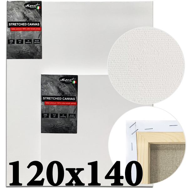 Холст на подрамнике Monet итальянский хлопок 320 г/м2 среднее зерно 120*140 см (MN120140)
Холст на подрамнике Monet итальянский хлопок 320 г/м2 среднее зерно 120*140 см (MN120140)