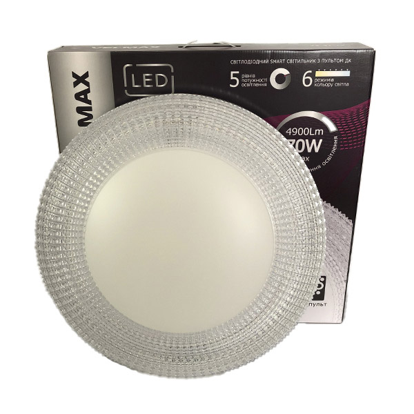 Современный Светодиодный Светильник На Потолок VELMAX V-CL-SUNFLOWER, 70W LED, Smart, 4900Lm, 3000К-6500 (4659)
Современный Светодиодный Светильник На Потолок VELMAX V-CL-SUNFLOWER, 70W LED, Smart, 4900Lm, 3000К-6500 (4659)