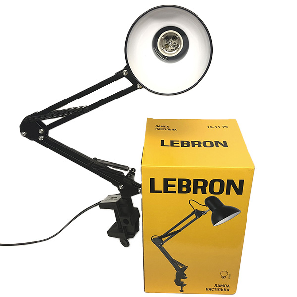 Лампа настольная телескопическая LEBRON L-TL-Tel, max. 40W, струбцина, черная (4652)
Лампа настольная телескопическая LEBRON L-TL-Tel, max. 40W, струбцина, черная (4652)