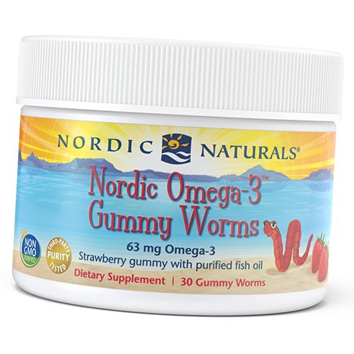 Омега 3 для детей, Nordic Omega-3 Gummy Worms, Nordic Naturals 30таб Клубника (67352045)
Омега 3 для детей, Nordic Omega-3 Gummy Worms, Nordic Naturals 30таб Клубника (67352045)