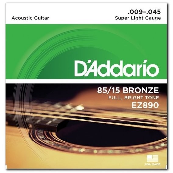 Струны для акустической гитары D'Addario EZ890 Bronze Super Light Acoustic Guitar Strings 09/45
Струны для акустической гитары D'Addario EZ890 Bronze Super Light Acoustic Guitar Strings 09/45