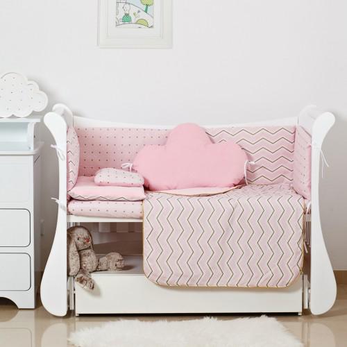 Детский постельный комплект с ортопедической подушкой Twins Dolce Insta зигзаг, розовый
Детский постельный комплект с ортопедической подушкой Twins Dolce Insta зигзаг, розовый