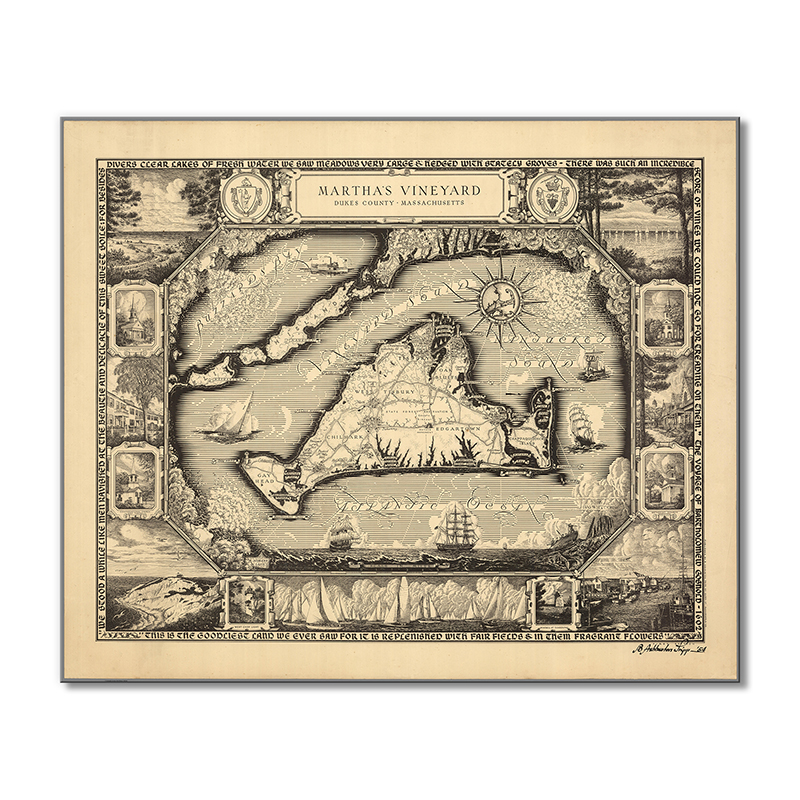Винтажная карта Artel «Карта штата Массачусетс. Dukes County» 1 модуль 70x105 см
Винтажная карта Artel «Карта штата Массачусетс. Dukes County» 1 модуль 70x105 см