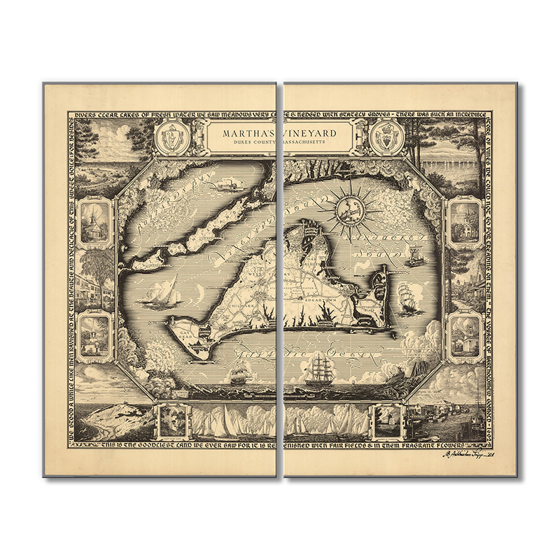 Винтажная карта Artel «Карта штата Массачусетс. Dukes County» 2 модуля 80x120 см
Винтажная карта Artel «Карта штата Массачусетс. Dukes County» 2 модуля 80x120 см