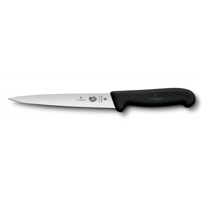 Ніж кухонний Victorinox Fibrox Filleting Flex філейний 18 см чорний (Vx53703.18)
Ніж кухонний Victorinox Fibrox Filleting Flex філейний 18 см чорний (Vx53703.18)