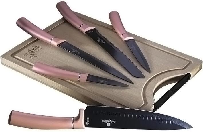Набор кухонных ножей 6 предметов Berlinger Haus I-Rose Edition из нержавеющей стали с разделочной доской (BH-2554)
Набор кухонных ножей 6 предметов Berlinger Haus I-Rose Edition из нержавеющей стали с разделочной доской (BH-2554)