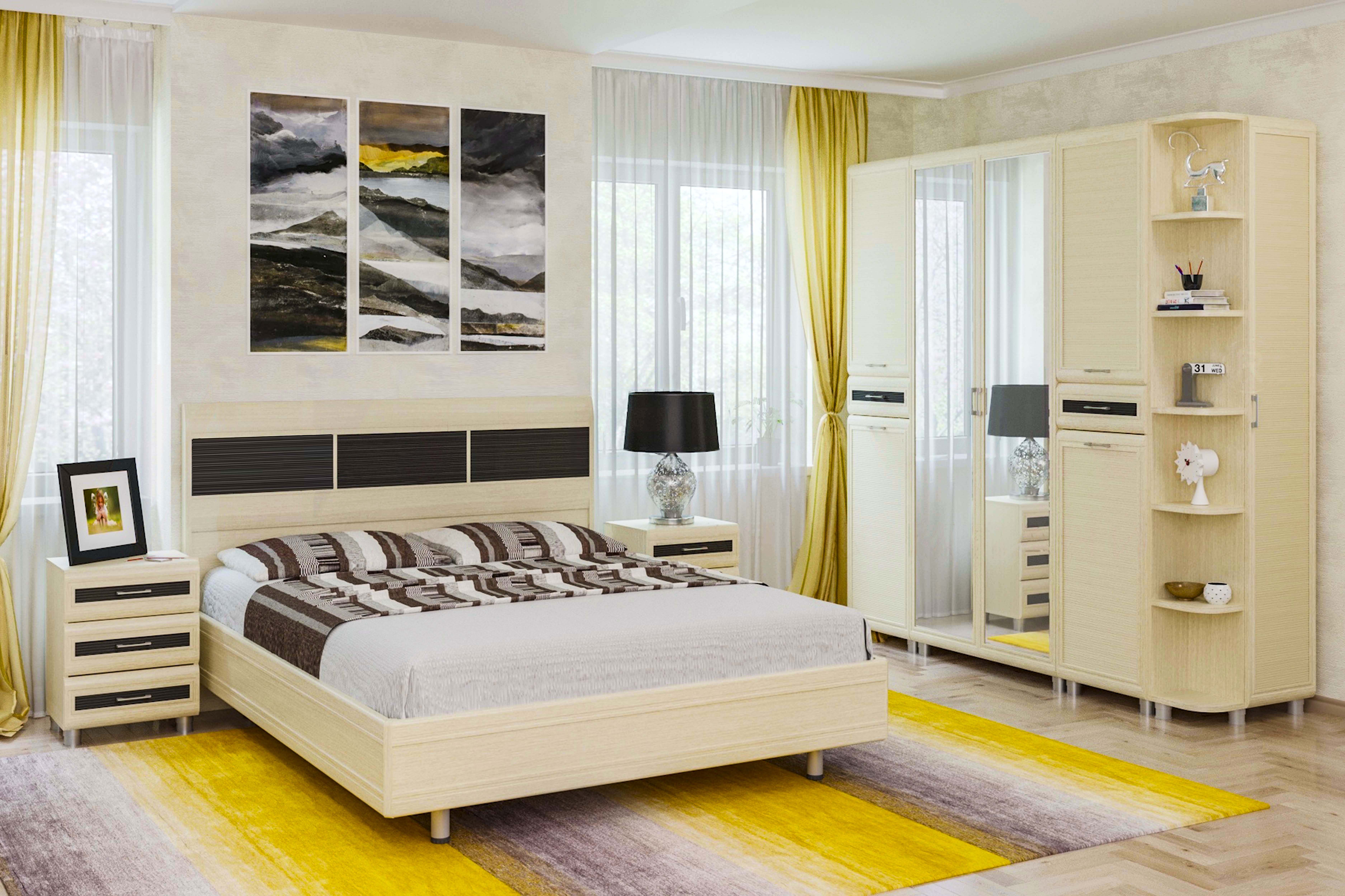 Спальня комплект Лером Мелисса из МДФ 160*200 см Корпус Дуб Беленый, фасад Дуб Венге (ler-1448)
Спальня комплект Лером Мелисса из МДФ 160*200 см Корпус Дуб Беленый, фасад Дуб Венге (ler-1448)