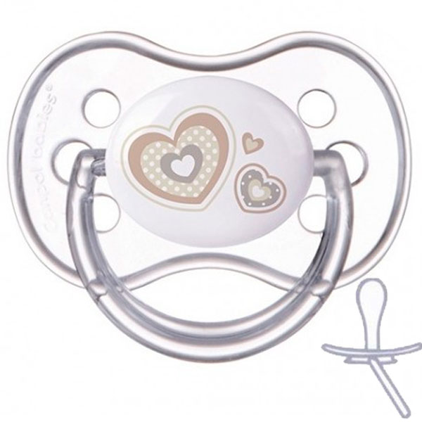 Пустышка силиконовая симметричная Newborn baby, 18 м+, бежевые сердца, Canpol babies (12-71520)
Пустышка силиконовая симметричная Newborn baby, 18 м+, бежевые сердца, Canpol babies (12-71520)
