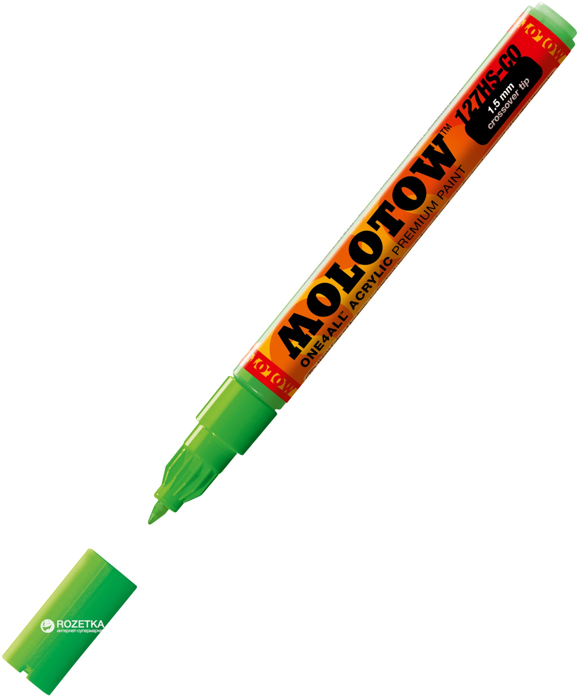 Маркер акриловый Molotow One4All 127HS-CO 1.5 мм Неоновый зеленый (MO127432)
Маркер акриловый Molotow One4All 127HS-CO 1.5 мм Неоновый зеленый (MO127432)