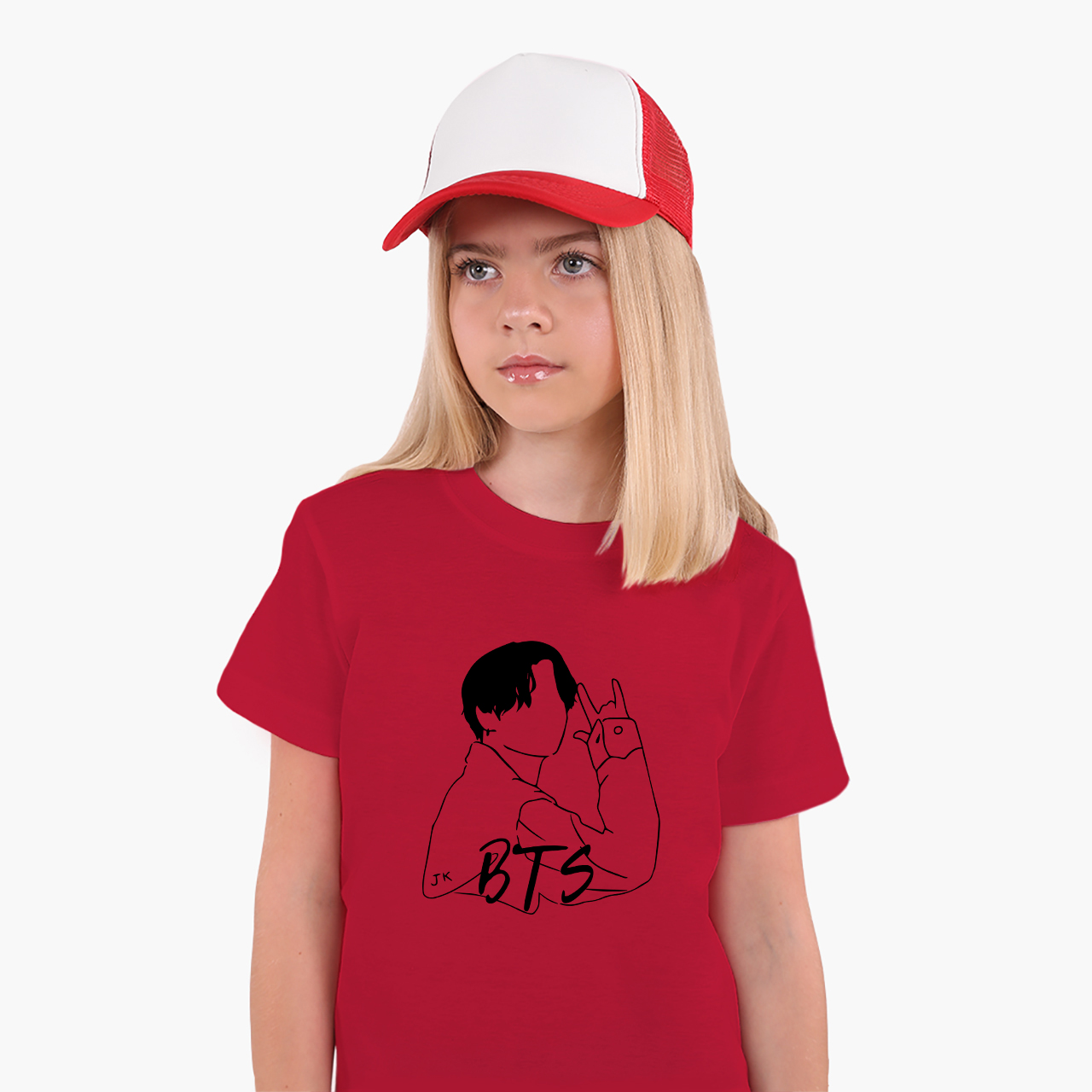 Детская футболка для девочек Чон Джонгук БТС (Jungkook BTS) (25186-3277-4) 134-140 см Хлопок Красный
Детская футболка для девочек Чон Джонгук БТС (Jungkook BTS) (25186-3277-4) 134-140 см Хлопок Красный